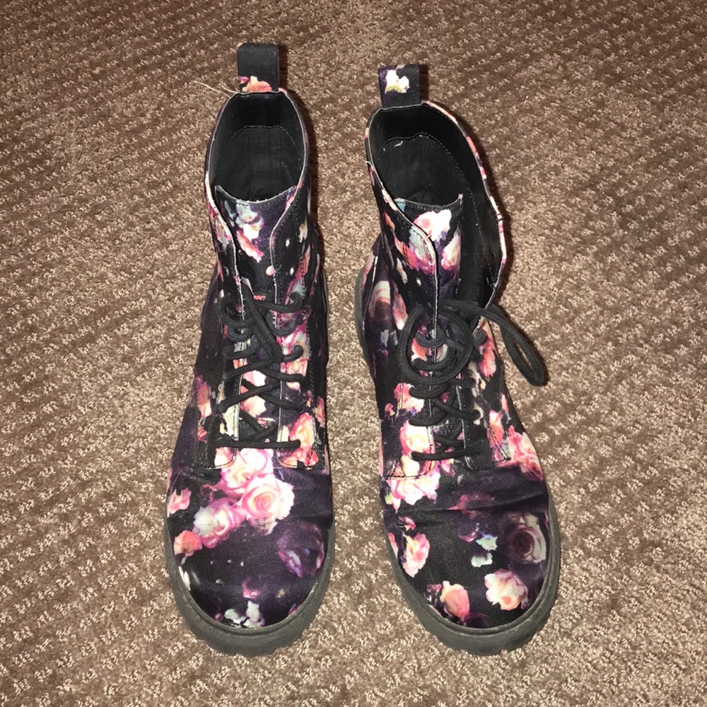 flowered boots